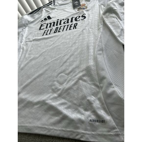 Adidas Real Madrid Long Sleeve Home Jersey 2024/25 Men’s Slim L New IT3442 White - Picture 5 of 9